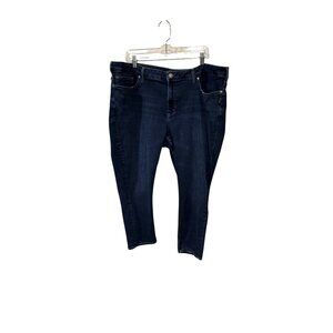 Silver Jeans Co. Womens Plus Size Dark Wash Stretch Skinny Jeans size 24